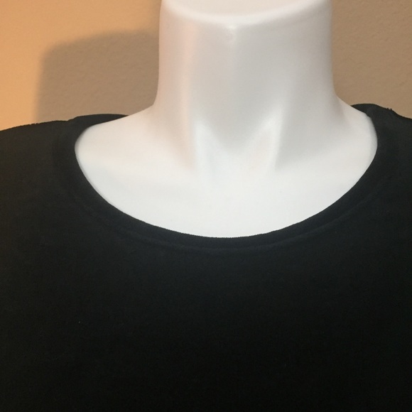 Quaker Factory black velour snowflake top tunic sequined Winter Wonderland XL - Picture 3 of 10